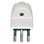 2P+E 10A S11 axial plug white