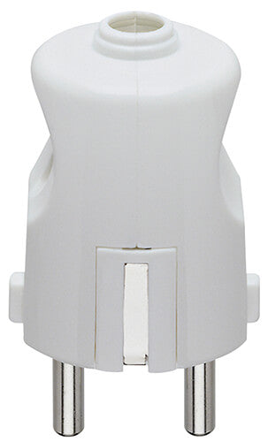 2P+E 16A German axial plug white