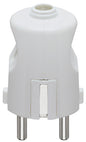 2P+E 16A German axial plug white