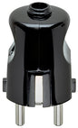 2P+E 16A German axial plug black