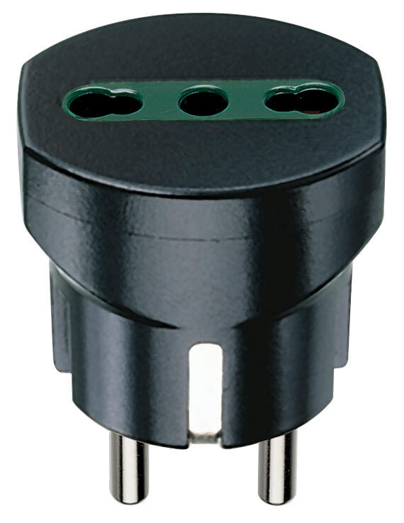 German/French adaptor +P17/11 out. black