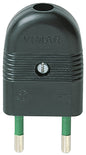 2P 10A axial plug black
