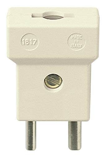 Polarized 2P 6A 24V axial plug ivory