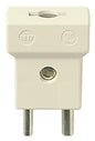 Polarized 2P 6A 24V axial plug ivory