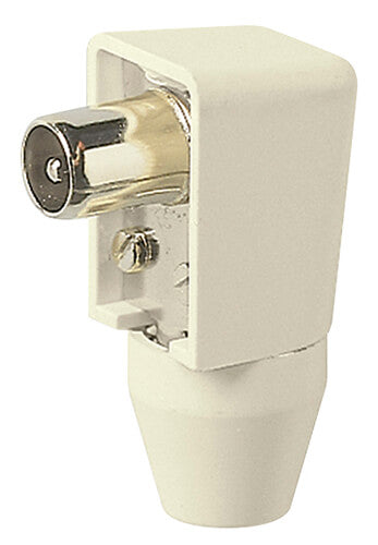 TV ø9,5 90°-plug ivory
