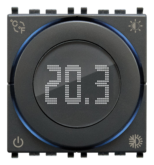 Dial thermostat 100-240V 2M grey