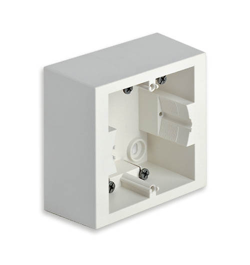 Surface-box 1-2M 43,5mm depth ivory