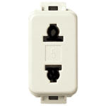 2P 15A USA+EU outlet - ø4,8mm