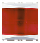 Red prismatic indicator unit white
