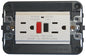 Two 2P+E 15A outlets USA+GFCI white