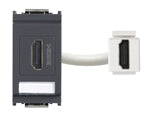 HDMI socket connector grey