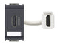 HDMI socket connector grey