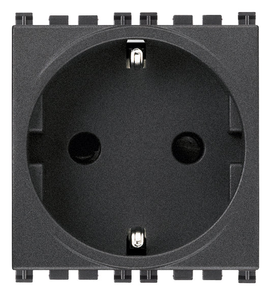 2P+E 16A DE SICURY outlet screwless grey