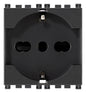 2P+E 16A universal outlet grey