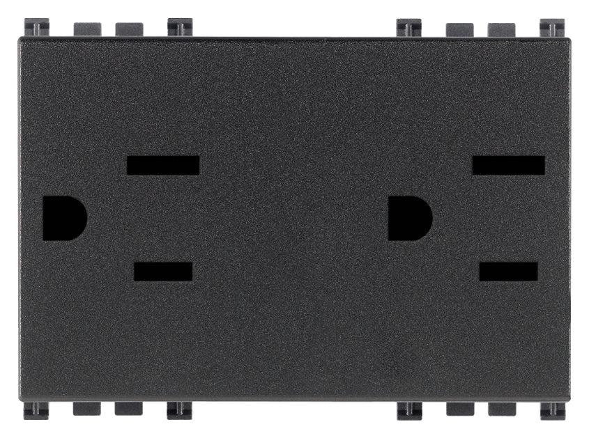 Two 2P+E15A USA+SASO SICURY outlets grey