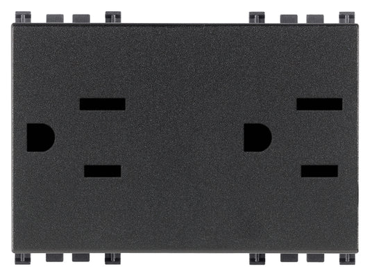 Two 2P+E15A USA+SASO SICURY outlets grey