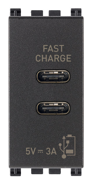 C+C-USB supply unit 5V 3A 1M grey