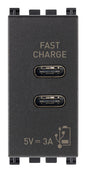 C+C-USB supply unit 5V 3A 1M grey