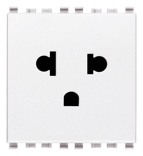 2P+E 16A USA+EU SICURY outlet white