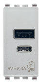 Eikon: A+C-USB Supply Unit, 5V, 2.4A, 1 Module, Next