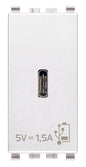 Eikon: A+C-USB Supply Unit, 5V, 2.4A, 1 Module, White