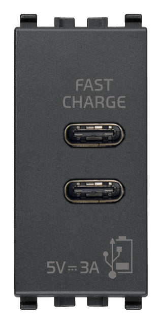 C+C-USB supply unit 5V 3A 1M grey