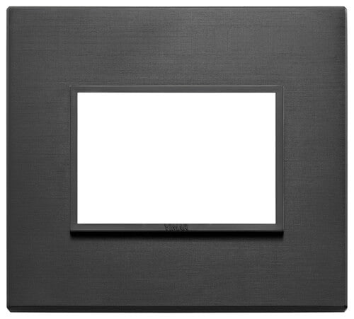 Eikon Evo Plate, Total Black Aluminum, 3 Module