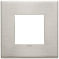 Eikon Exe, Cover Plate 2 Module, Metal Brushed Nickle