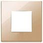 Eikon Exe Square Cover Plate Gold 2 Module