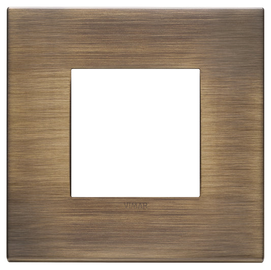 Plate 2M metal antique brushed bronze