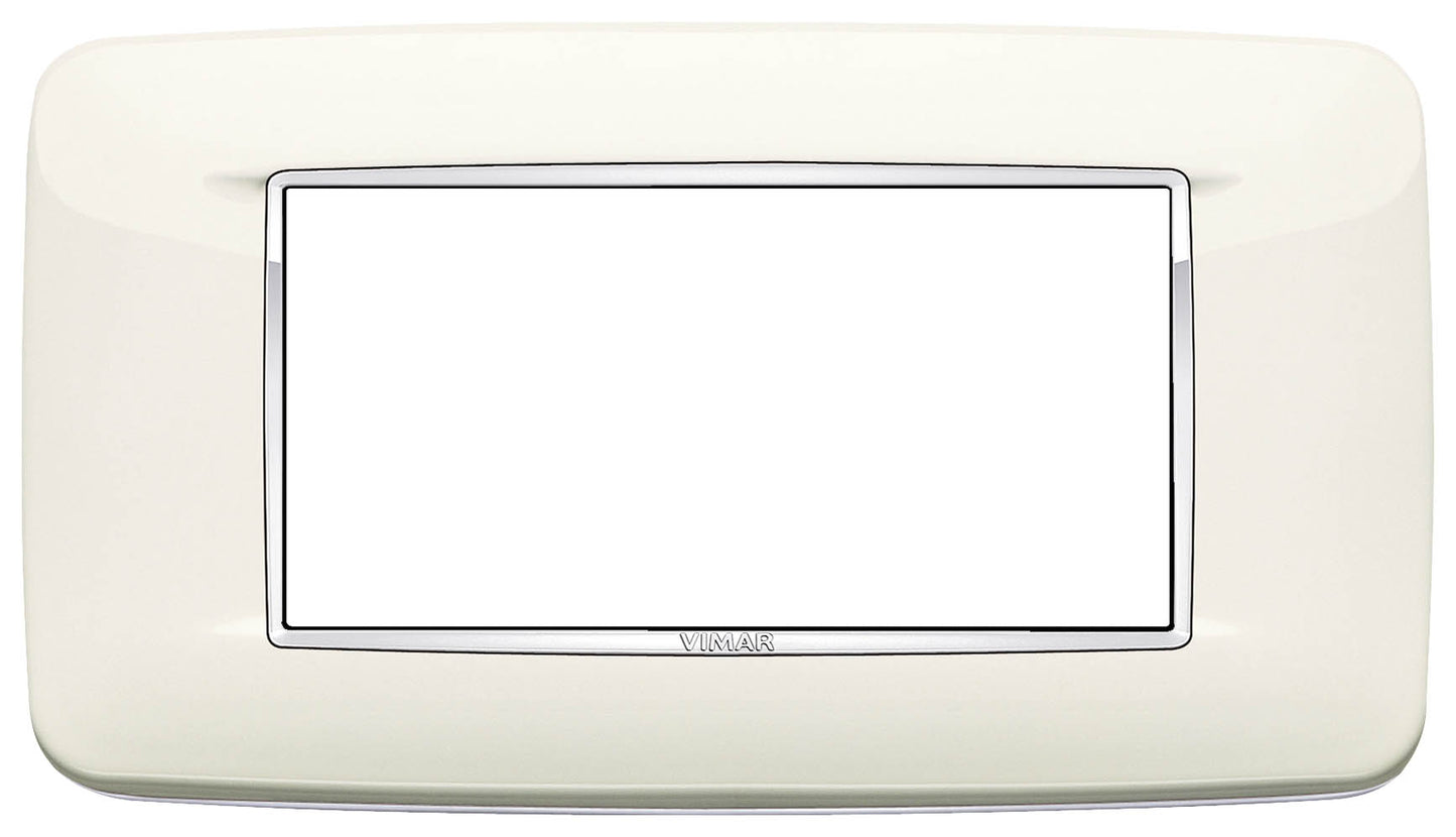 Plate: Bright, Arctic White 4M, Round, Eikon Chrome
