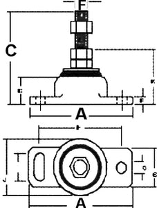 RUBBER ENGINE MOUNT (BARR MARINE)