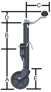 TOP WIND SWIVEL MOUNT TONGUE JACK (BAL)