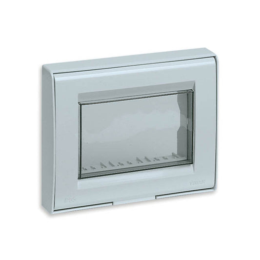 Idea IP55 Cover, 3 Modules, Grey Support Frame Included