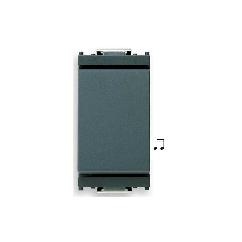 Idea 1-Way Switch, 1P/1T, 16 AX for PFC Loads 250V, Grey with Symbol 13 (Music Note)