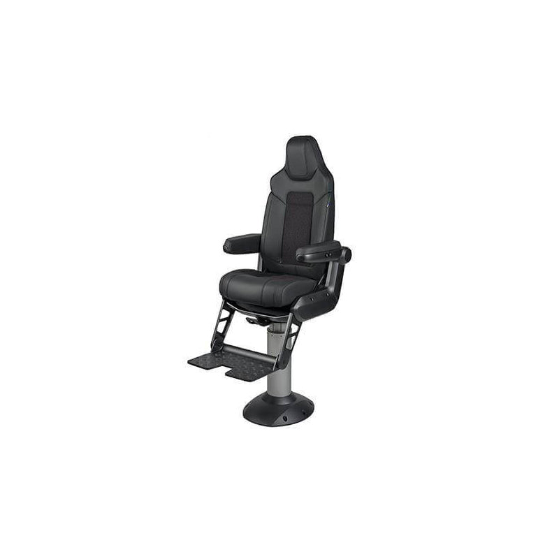 Norsap 1600 Helm Chair, Seat Height 24.8"-28.8" Chair Mount Foot Rest, Flange Base, Gas Dampened