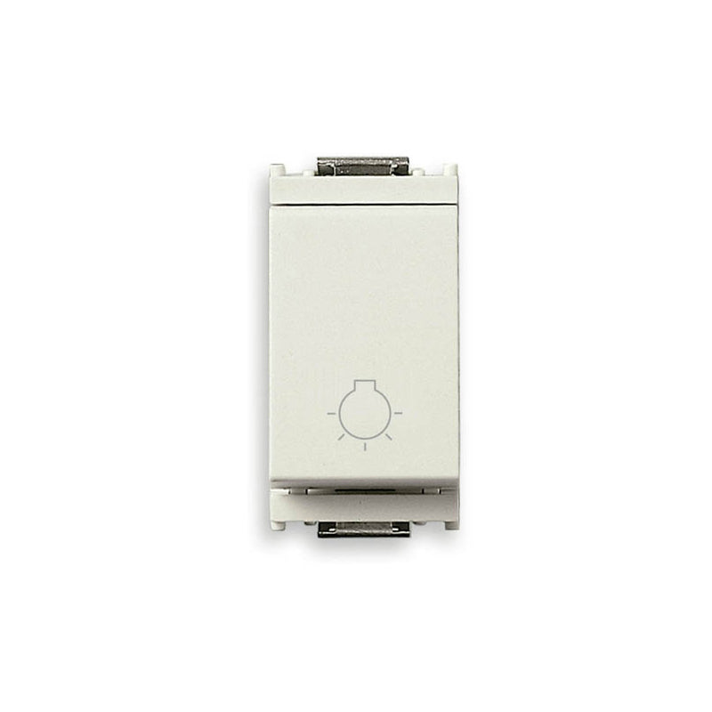 Idea Momentary Switch, 1P/1T (NO), 10A, 250V Light Symbol, White