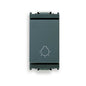 Idea 3-Way Switch, 1P/2T, 16 AX for PFC Loads 250V, Grey with Symbol 10 (Lightbulb)