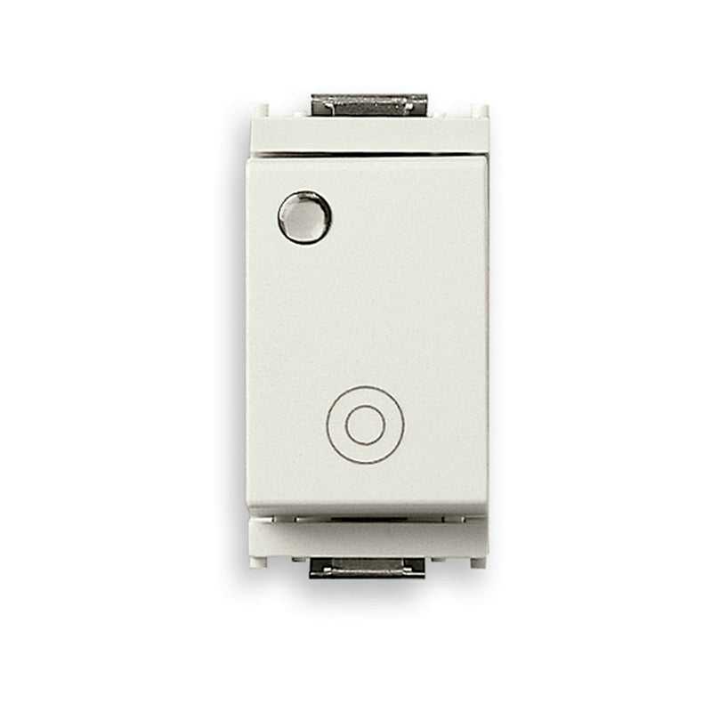 Idea Momentary Switch, 1P/1T (NO), 10A, 250V General Symbol, Illuminated, White