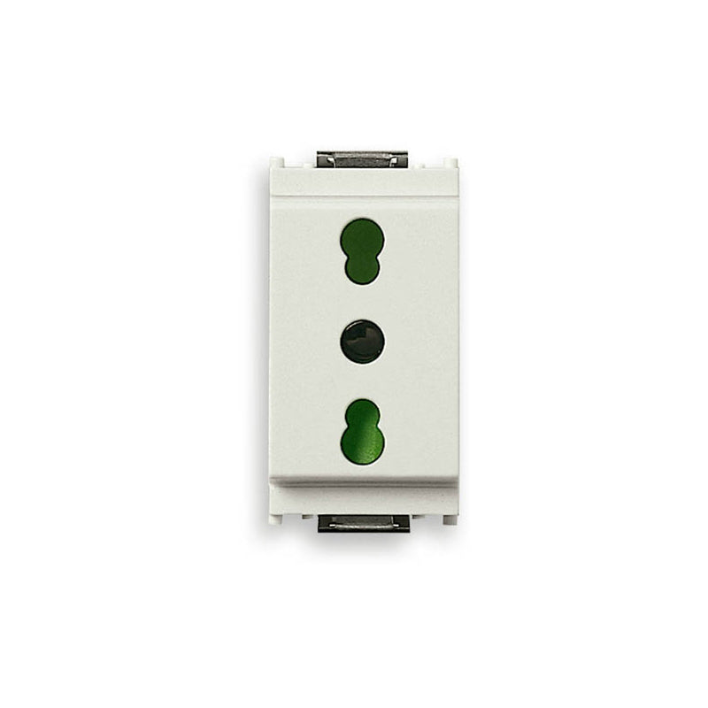 Idea Outlet, Italian/P17-11, 2P+E, 16A/250V SICURY Bpresa, White
