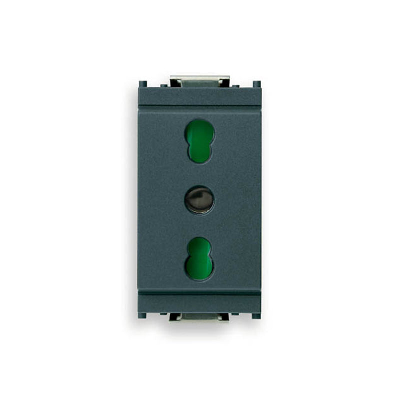 Idea Outlet, Italian/P17-11, 2P+E, 16A/250V SICURY Bpresa, Grey