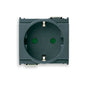 Idea Outlet, German, 2P+E, 16A/250V 2 Modules, SICURY, Grey