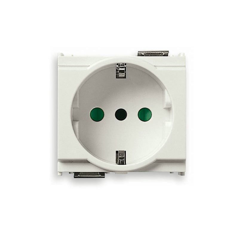 Idea Outlet, Italian/P30, 2P+E, 16A/250V 2 Modules, SICURY, White