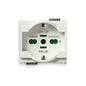 Idea Outlet, Italian/German/USA, 2P+E, 16A/250V 2 Modules, SICURY, White
