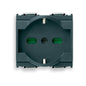 Idea Outlet, Italian/German, 2P+E, 16A/250V 2 Modules, SICURY, Grey