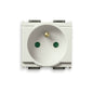 Idea Outlet, French, 2P+E, 16A/250V, 2 Modules SICURY, White