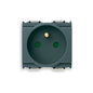 Idea Outlet, French, 2P+E, 16A/250V, 2 Modules SICURY, Grey