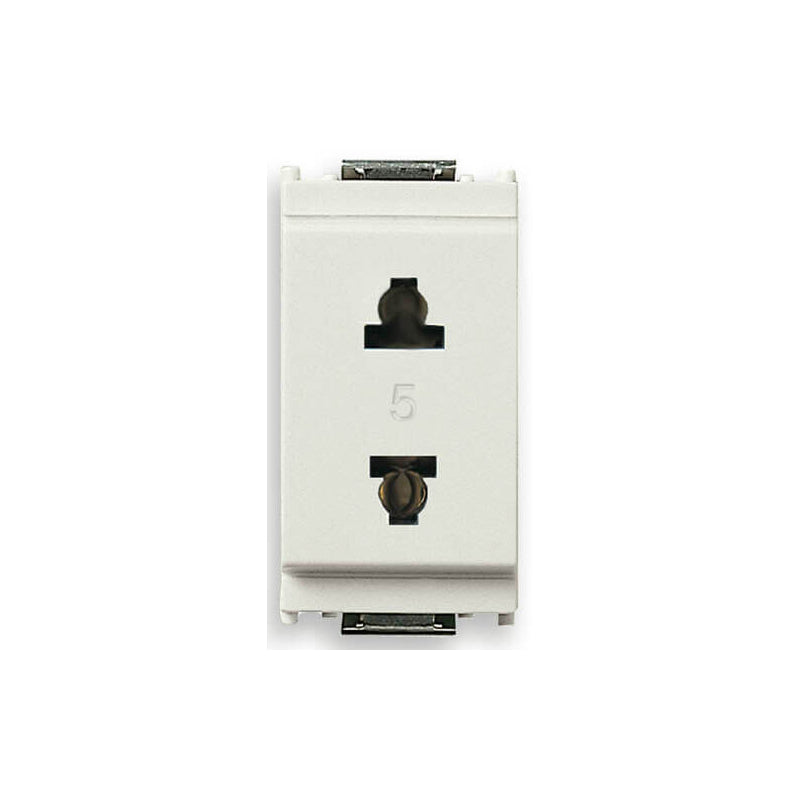 OUTLET: USA/EURO, 2P,15A/250V SICURY, WHITE, IDEA