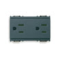 Idea Outlet, USA/Arabian, Duplex, 2P+E, 15A/127V 3 Modules, SICURY, Grey
