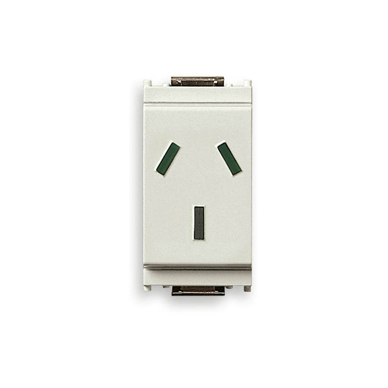 Idea Outlet, Argentinian, 2P+E, 10A/250V, SICURY White
